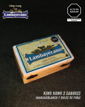 King Kong Pasas 2 Sabores 600gr (Manjarblanco + Dulce de Piña)