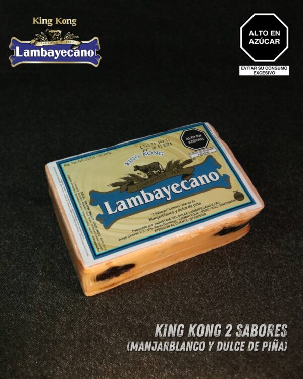 King Kong Pasas 2 Sabores 600gr (Manjarblanco + Dulce de Piña)